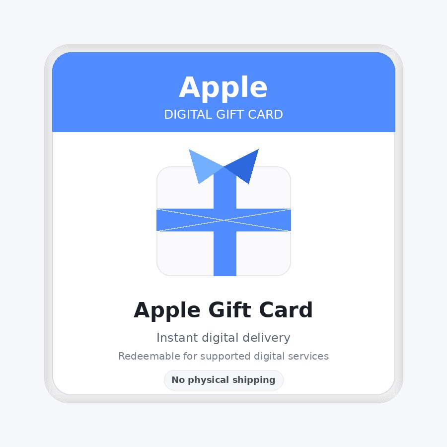 Apple Gift Card $5 Digital Code